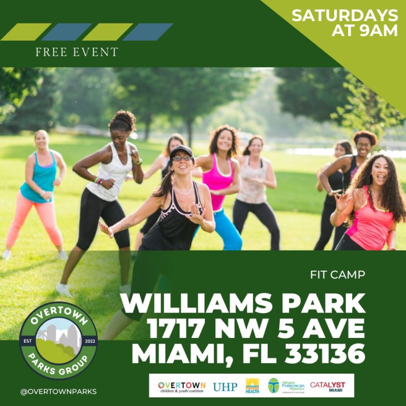 Join Dru Lyfe Fit Camp on Aug 12, 9 AM at Williams Park, Overtown. Sweat it out and reach new fitness heights! 💪🏋️‍♀️ #FitCamp #DruLyfeFit