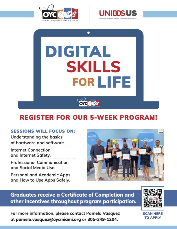 OYC Miami + UNIDOS US Digital Skills For Life Program